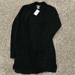Black Heavy Cardigan